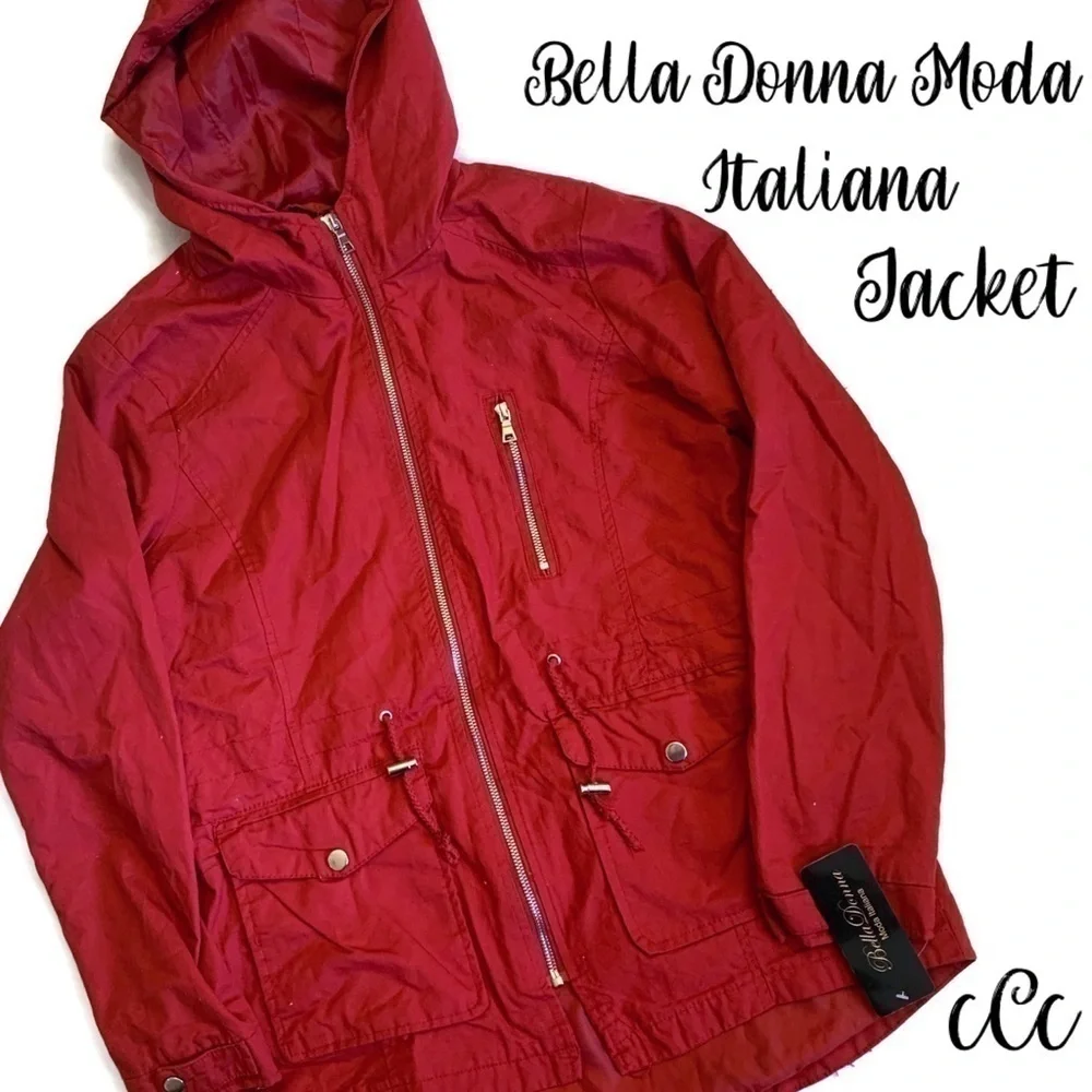Bella Donna Moda Italiana Red Hooded Jacket Large Taylor Swiftcore!